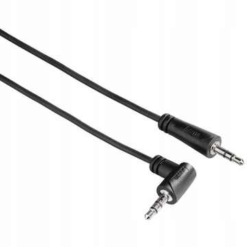 Kabel Mini JACK 3,5mm M/M kątowa 90° Stereo 0,5m. HAMA