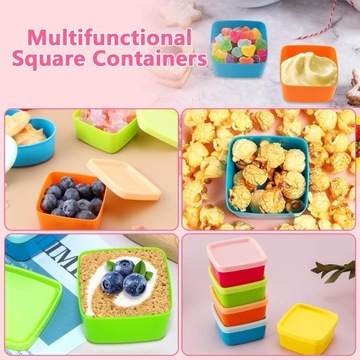 POJEMNIKI NA SOSY PRZEKĄSKI PRZYPRAWY PUDEŁKA NA ŻYWNOŚĆ 75 ml KPL. 5 szt.