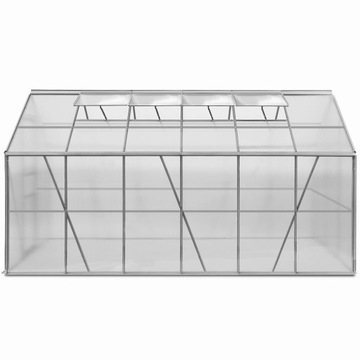 Садовая теплица из поликарбоната 380x190см Алюминий