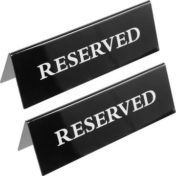 Reserved Sign Table Akrylowe krzesła rezerwacyjne 2 szt