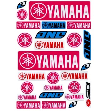 Naklejki Motocyklowe Zestaw 18x26cm Średnie YAMAHA