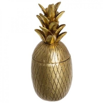POJEMNIK ANANAS ZŁOTY FIGURKA