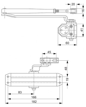 ДВЕРНОЙ ДОВОДЧИК ASSA ABLOY DC110 EV1 СЕРЕБРЯНЫЙ