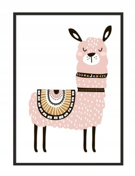 OBRAZ PLAKAT W RAMIE A4 cm Alpaka PD255