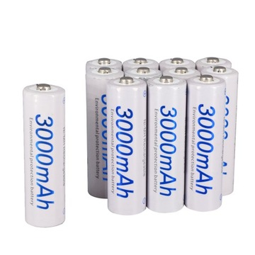 12 sztuk 1,2 V 3000 mAh AA akumulator NIMH z pojemnikiem na baterie
