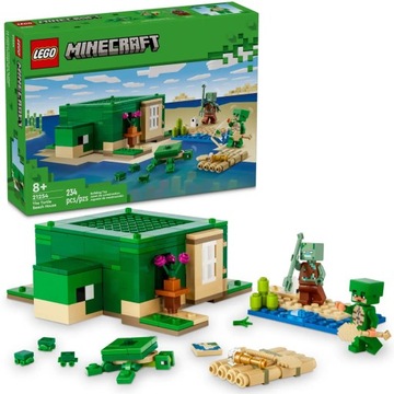 Klocki Lego Minecraft 21254 Domek na plaży żółwi 234 elementy dla dzieci 8+