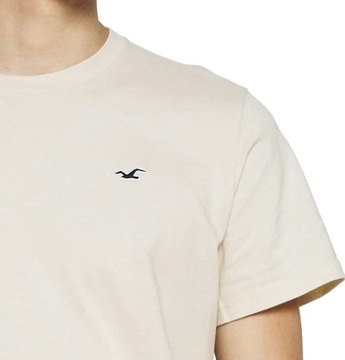 Hollister Beżowy Klasyczny T-shirt Męski XS