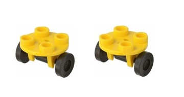 007lB. Lego koło 2496 wózek 2655 żółte - 2 komplety