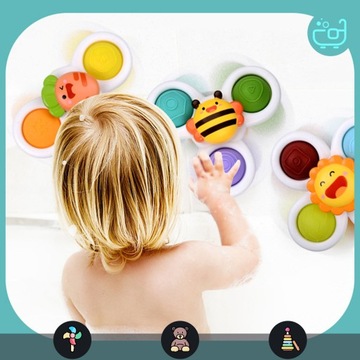 СПИННЕР С ПРИСОСКОЙ СЕНСОРНАЯ ВАННА ПОДАРОЧНАЯ ПОГРЕМКА 3 ШТ.