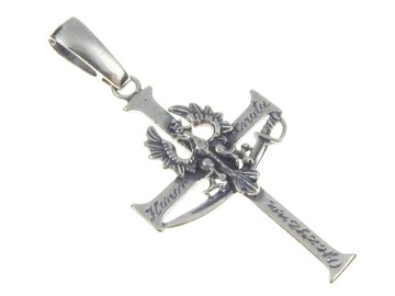 DUŻY SREBRNY KRZYŻ MĘSKI PATRIOTA HONOR OJCZYZNA