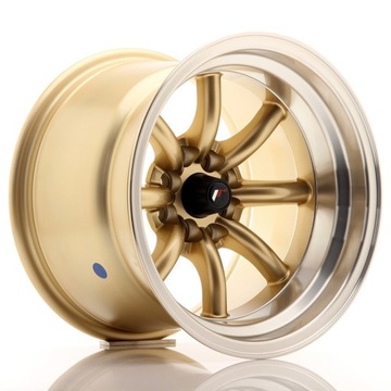 Japan Racing JR19 15x9 ET-13 4x100 4x114,3 Gold komplet 4szt + ceramika