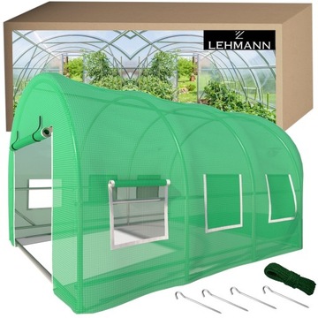 TUNEL FOLIOWY OGRODOWY SZKLARNIA 6M2 200x200x300cm FOLIAK UV NAMIOT DUŻY