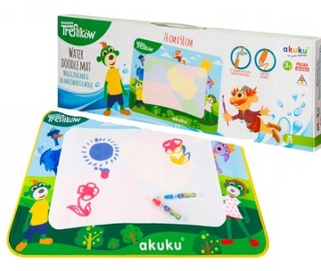 AKUKU MAGICZNA MATA WODNA DO MALOWANIA PISAKI ZESTAW XXL TREFLIKI A0638