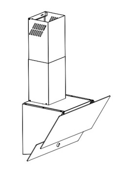 КУХОННАЯ ВЫТЯЖКА С ДЫМОХОДОМ 60см ЧЕРНОЕ СТЕКЛО СВЕТОДИОДНЫЙ ФИЛЬТР