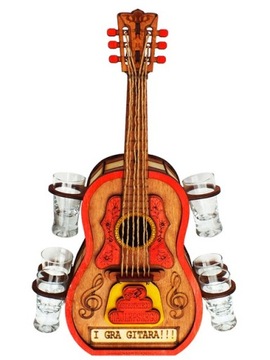 KARAFKA GITARA MAŁA Kieliszki Prezent Dla Muzyka