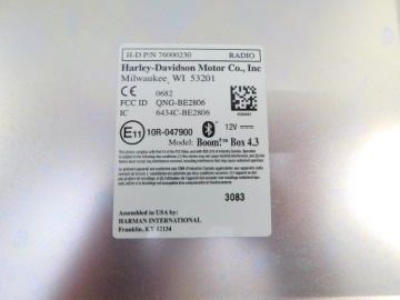 HARLEY DAVIDSON TOURING 14+ РАДИО БУМ! BOX 4.3