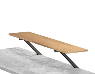 PÓŁKA BRĄZ MIODOW POD MONITOR 80X20 CM DODATEK DOSTAWKA PODSTAWKA NA BIURKO