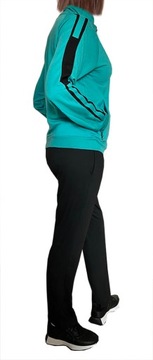 Женский DRESS с воротником-стойкой BLOUSE+карманы PANT черный/коралловый 9134 XL