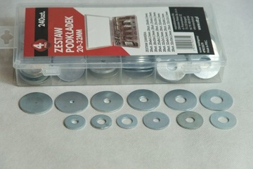 АЛЮМИНИЕВЫЕ ШАЙБЫ НАБОР ШАЙБ 240ШТ МАСТЕРСКАЯ НОРМАЛИЯ