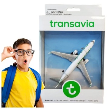 MODEL SAMOLOTU DLA DZIECI BOEING B737 TRANSAVIA ZABAWKA
