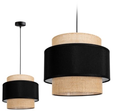 LAMPA WISZĄCA SUFITOWA ŻYRANDOL ABAŻUR NOWOCZESNA BOHO LOFT LED