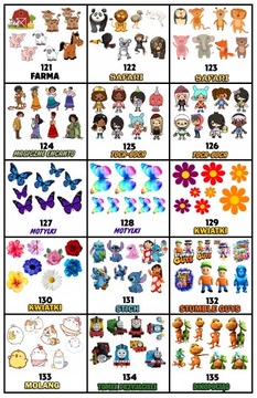 TATUŻE ZMYWALNE DLA DZIECI TYMCZASOWE WZORY Z GIER - 8 EL. / 150 WZORÓW