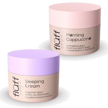 Krem Nawilżający Twarz na Dzień Fluff 50ml+Krem do Twarzy na Noc Fluff 50ml
