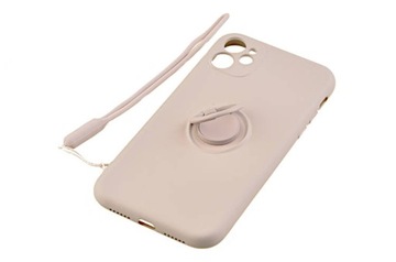 Etui ze smyczą ring do Apple iPhone 11 szary