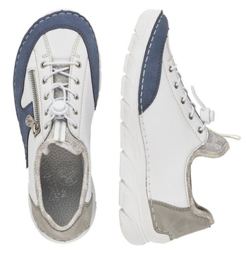 Rieker 55064-80 39 białe buty półbuty sportowe sneakersy
