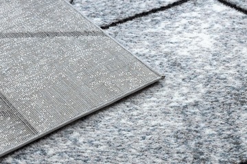 КОВЕР ДВУХЯРУСНЫЙ 160x220 см ТРЕУГОЛЬНИКИ серый #O077