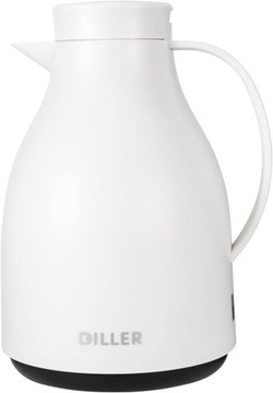 BIAŁY PRÓŻNIOWY DZBANEK DO KAWY STALOWY TERMOS KONFERENCYJNY LEKKI 1.5L