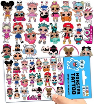 МОЮЩИЕСЯ ТАТУ ДЛЯ ДЕТЕЙ ВЫКРОЙКИ ДЕТСКИХ КУКЛ LOL SURPRISE СУПЕР КАЧЕСТВО