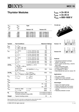 ДВОЙНОЙ ТИРИСТОР 1200В 2х40А ИЗОЛИРОВАННЫЙ БЛОК