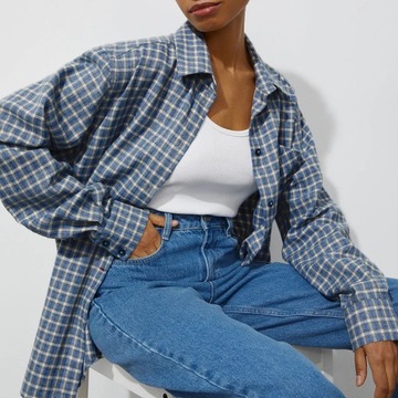 Women's Classic Oversize Plaid Shirts 100% Cotton