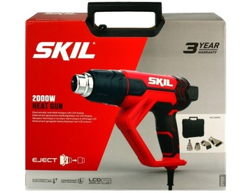 ТЕПЛОВАЯ ПИСТОЛЕТКА 2000ВТ 8040 SKIL + КОРПУС + 4 НАСАДКИ + ЖК-дисплей