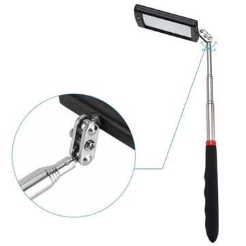 ТЕЛЕСКОПИЧЕСКОЕ КОНТРОЛЬНОЕ ЗЕРКАЛО НА СОЕДИНЕНИИ, ПОДСВЕТКА СВЕТОДИОДНЫМИ ДИОДАМИ 88 СМ