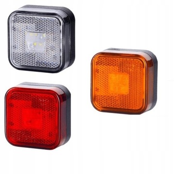КВАДРАТНЫЙ КРАСНЫЙ ПРИЦЕП СВЕТОДИОДНЫЙ ГАБАРИТНЫЙ ФОНАРЬ