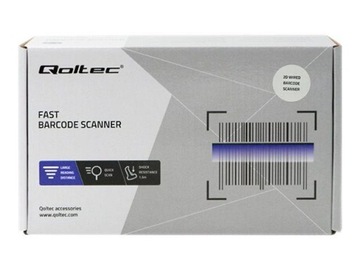 Qoltec Wired QR -штрих -кодовый сканер USB