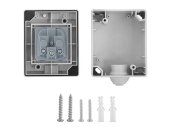 РОЗЕТКА ДЛЯ НАРУЖНОГО МОНТАЖА, 230 В, ГЕРМЕТИЧНАЯ IP55 С CEE PIN 7/5