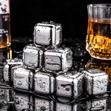 Металлические кубики льда для напитков «Виски», 6 шт.
