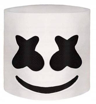 MARSHMELLO DJ COSPLAY ЛАТЕКСНАЯ МАСКА БЕЛАЯ