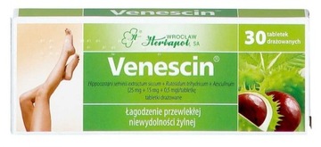 VENESCIN kasztanowiec lek na żylaki 30 tabletek