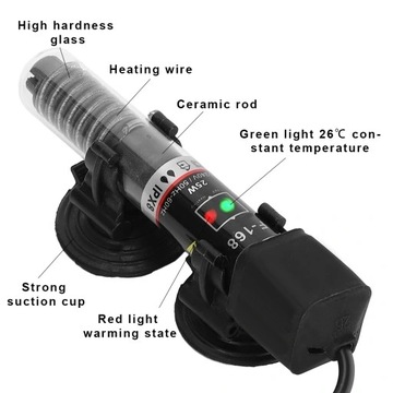 GRZAŁKA DO AKWARIUM 25W TERMOSTAT 220V-240V