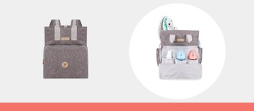 Рюкзак-сумка для коляски, МНОГО КАРМАНОВ, 2 ОТДЕЛЕНИЯ, ЛЕГКИЙ