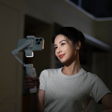 3-осевой подвес и кронштейн для телефона Hohem iSteady V3 White со светодиодной лампой