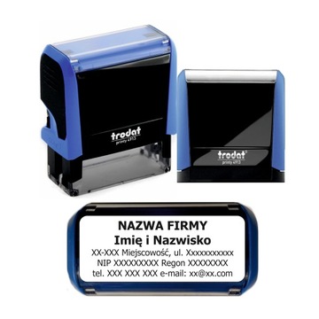 Pieczątka Firmowa Trodat Printy 4913 czarna 5-8 wierszy jakość premium