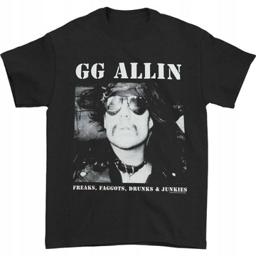Koszulka gg allin Freaks drukowanie znaków T-shirt