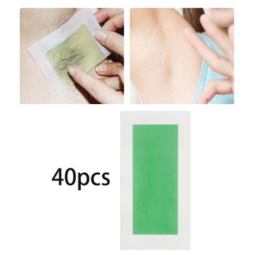 40 sztuk pasków z woskiem do depilacji okolic bikini pod pachami