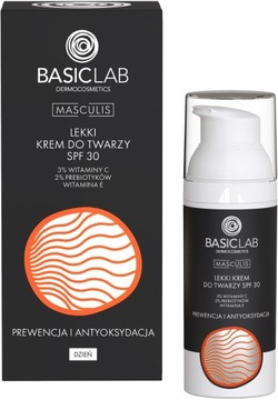 BasicLab Lekki Krem Przeciwsłoneczny SPF30 dla Mężczyzn 50 ml