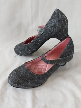 buty taneczne na obcasie buty do tańca srebrne 35